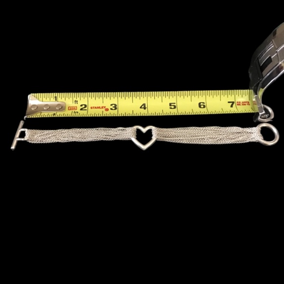 Tiffany & Co. Sterling Silver Multi- strand Heart bracelet. NWOT. Authentic - Picture 3 of 4